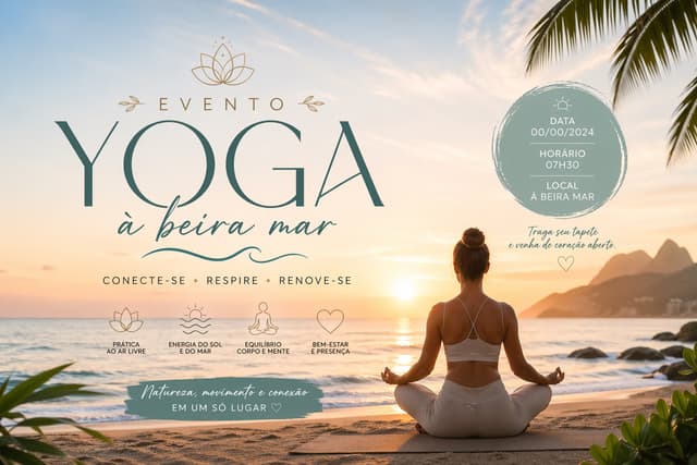 Yoga na Praia - Aula semanal